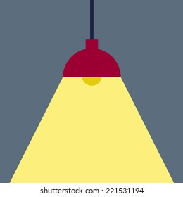 Ceiling Lamp Flat Icon Vector
