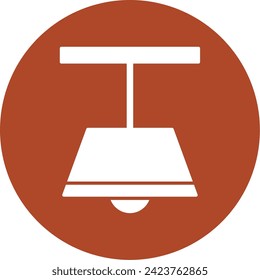 Ceiling Lamp Glyph Circle Style Icon
