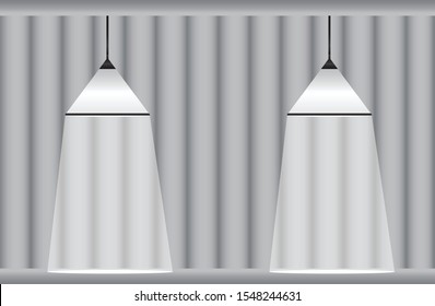 Ceiling lamp and gray background