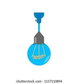 Ceiling lamp - huge light bulb design isolated on white