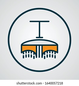 Ceiling lamp icon colored line symbol. Premium quality isolated chandelier element in trendy style.