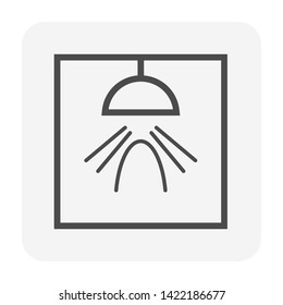 Ceiling lamp icon design for architectural and interior design.