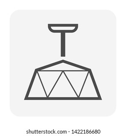 Ceiling lamp icon design for architectural and interior design.