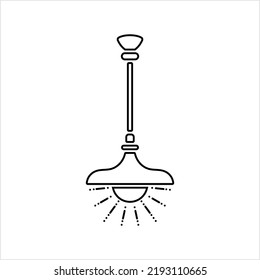 Ceiling Lamp Icon, Home Ceiling Hanging Lighting Lamp Vector Art Illustration