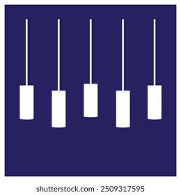Icono de la lámpara de techo, Ilustración de Arte vectorial de la lámpara de iluminación colgante de techo