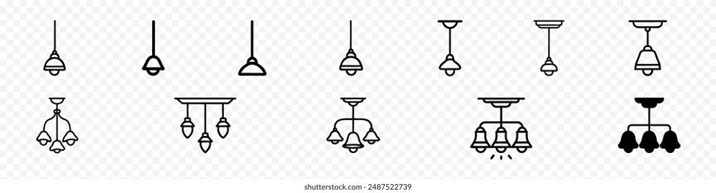Ceiling lamp icon, Ceiling light icon, hanging light icon, hanging lamp icon, Ceilings lamp hanging, Various hanging ceiling lamps. bulbs icons, Stylish lamps, lamp hangings down from ceiling