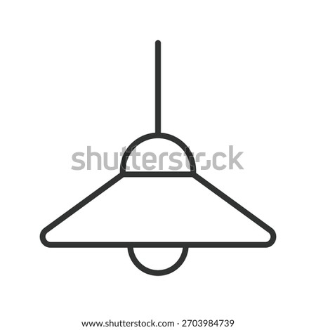 Ceiling lamp icon in line design. ceiling lamp, hanging lamps, pendant light, home lighting, interior lamp, illumination, light fixture on white background vector. ceiling lamp editable stroke icon