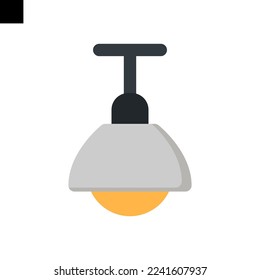 ceiling lamp icon logo flat style vector