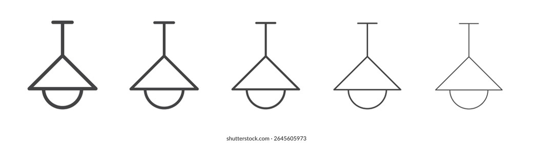 Ceiling lamp icon outline ilustration vector symbol
