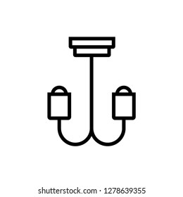 ceiling lamp Icon Outline Vector 