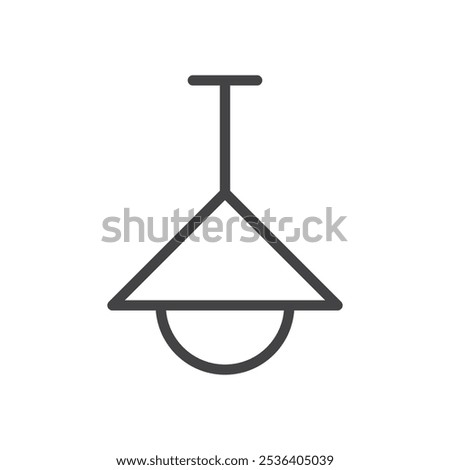 Ceiling lamp icon Thin outline art symbol