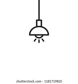 ceiling lamp icon in trendy flat design