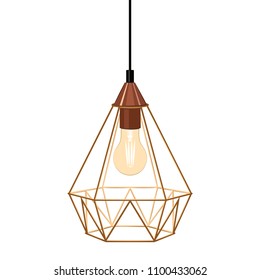 Ceiling lamp isolated on white background