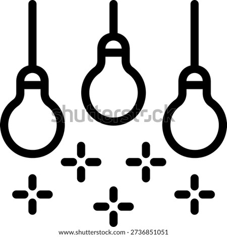 ceiling lamp line icon illustration vector