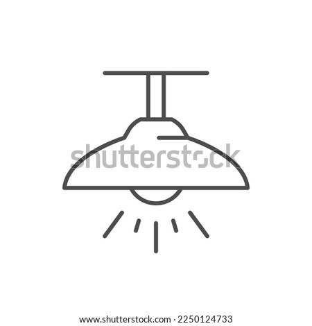 Ceiling lamp line outline icon