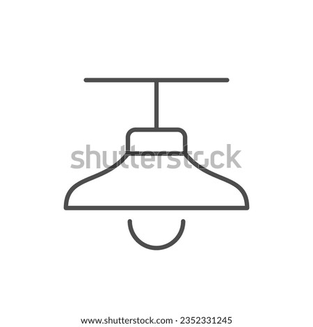 Ceiling lamp line outline icon