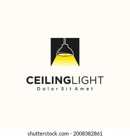 Ceiling lamp logo in modern design Vector illustration on a white background. High quality black outline pictogram for web site design and mobile apps. Chandelier vector icon