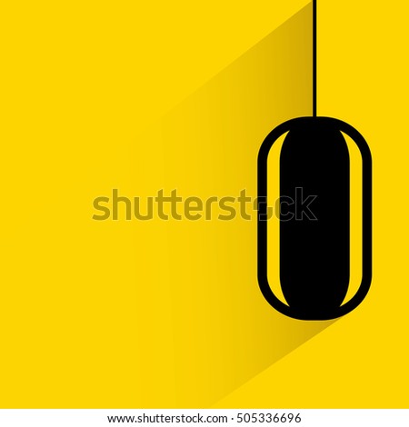 ceiling lamp on yellow background