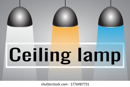 Ceiling lamp set Retro design black body