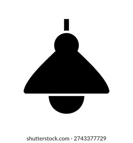 Ceiling lamp Simple black vector icon with a theme
