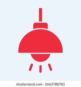 Lámpara de techo símbolo de arte de moda útil Ilustración vectorial de diseño rojo precioso colorido background.eps