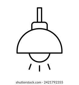 Diseño de la línea del vector de la lámpara de techo