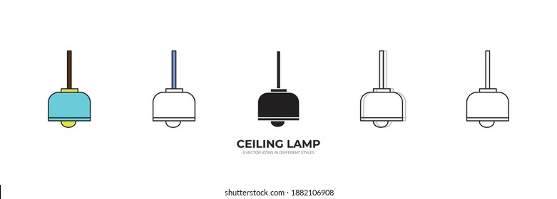 CEILING LAMP VECTOR TYPE ICON