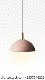 ceiling lamps stylish interior design element realistic illustration