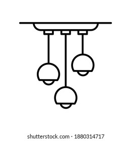 Ceiling Light Bulb line icon