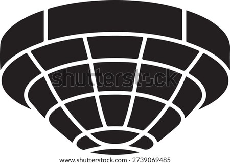 Ceiling light fixture icon silhouette