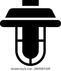 ceiling light glyph icon illustration vector
