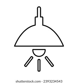 Ceiling Light Icon In Outline Style