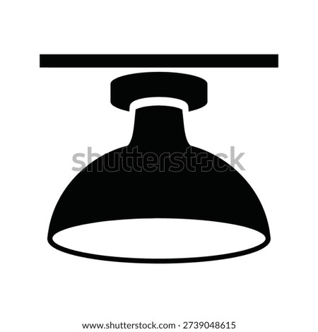 Ceiling light icon silhouette vector illustration isolated