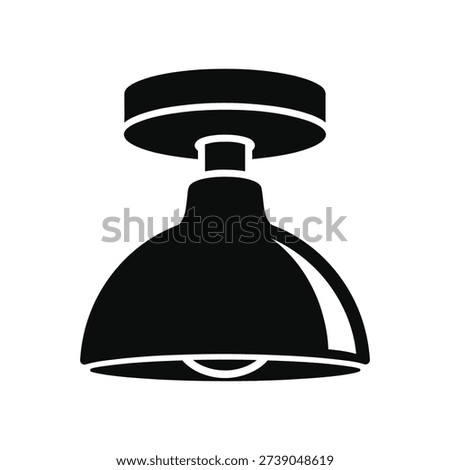 Ceiling light icon silhouette vector illustration isolated