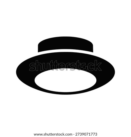 Ceiling light icon silhouette vector illustration isolated