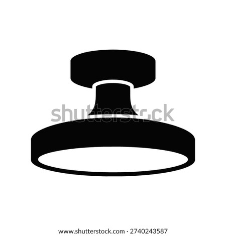 Ceiling light icon silhouette vector illustration isolated