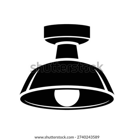 Ceiling light icon silhouette vector illustration isolated