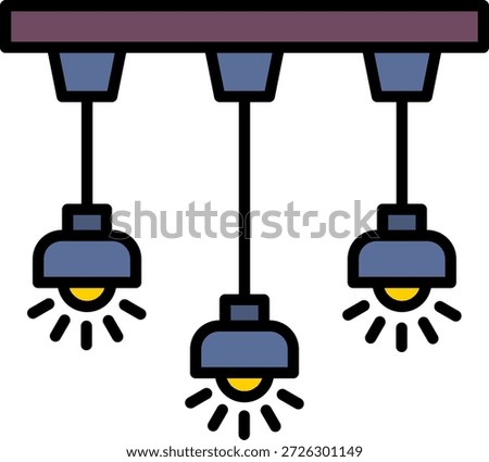 Ceiling Light New Creative Icon Design Vector