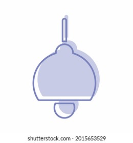 Ceiling Light - Twins Style.outline style design.Vector graphic illustration.icon for website design.Editable stroke