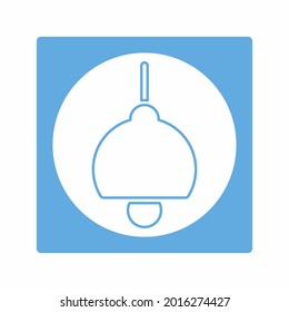 Ceiling Light - White Moon Style.outline style design.Vector graphic illustration.icon for website design.Editable stroke
