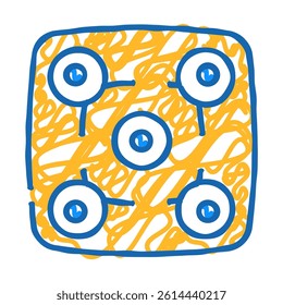 ceiling panoramic camera doodle icon sketch vector. ceiling panoramic camera sign. isolated symbol illustration