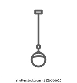 Ceiling Pendant Lamp Simple Line Icon Architecture Interior Lamp