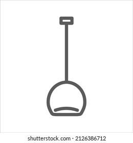 Lámpara de Pendant de Techo Lámpara de Línea Simple Icono de Arquitectura Interior