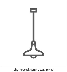Ceiling Pendant Lamp Simple Line Icon Architecture Interior Lamp