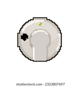 ceiling smoke detector game pixel art retro vector. bit ceiling smoke detector. old vintage illustration