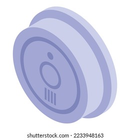 Ceiling smoke detector icon isometric vector. Fire alarm. Home safety