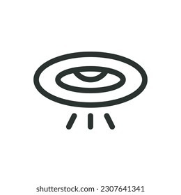 Ceiling spot isolated icon, ceiling recessed spotlight vector icon with editable stroke