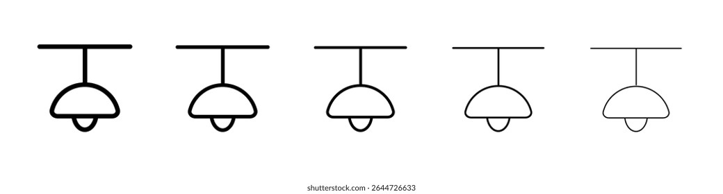 ícone de destaque de teto logotipo conjunto de ilustração plana
