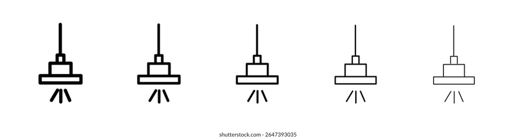 ceiling spotlight icon flat illustration set logo