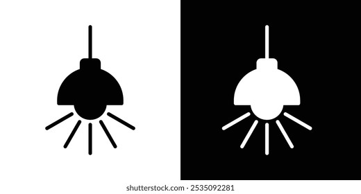 Icono de foco de techo Logotipo lineal aislado